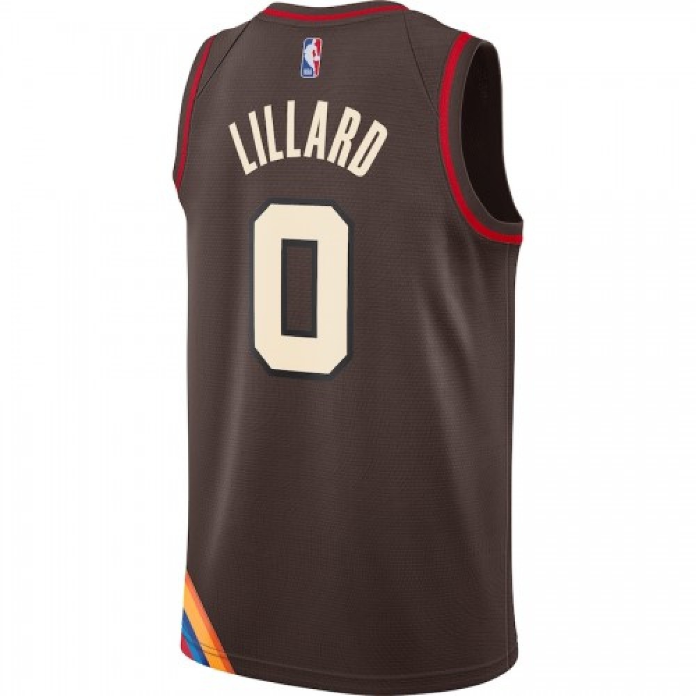 Men's Portland Trail Blazers Damian Lillard #0 Brown 20/21 Swingman Player Jersey–City Edition-Pro Kit Vault | Brand New 26/27 Sports Jerseys